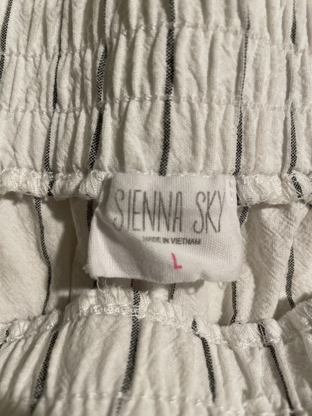 Sienna Sky White Shorts with Thin Gray stripes - Picture 2 of 3